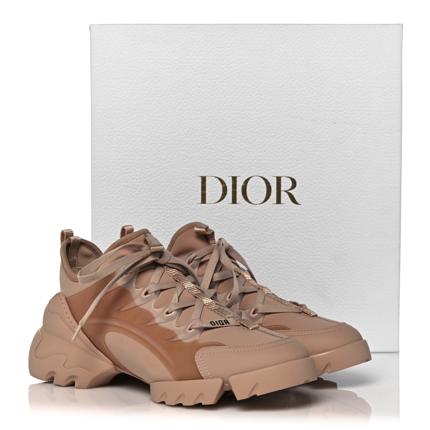 Christian Dior Neoprene Rubber Womens D-Connect Sneakers 39 Nude 8 of 8