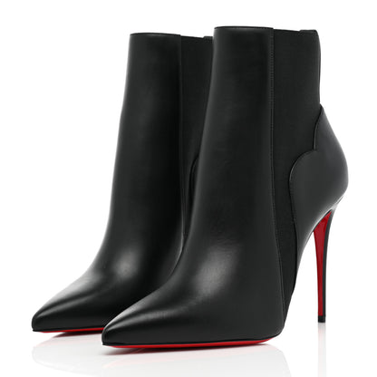 Christian Louboutin Calfskin Chelsea Chick 100 Stiletto Boots 40.5 Black 3 of 7