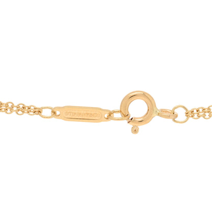 Tiffany 18K Yellow Gold Infinity Double Chain Pendant Necklace 3 of 3