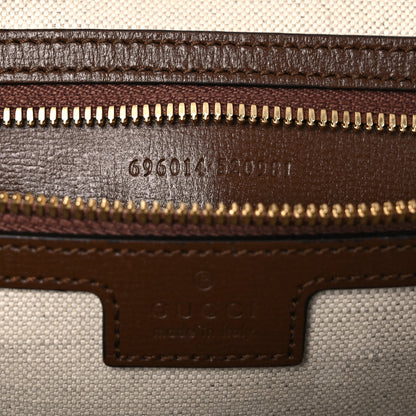Gucci GG Supreme Monogram Azalea Calfskin Retro Interlocking G Duffle Bag Beige Ebony Brown Sugar 6 of 13