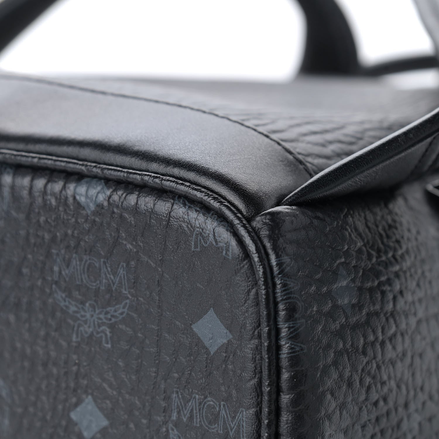 MCM Visetos Small Side Stud Stark Backpack Black 11 of 12