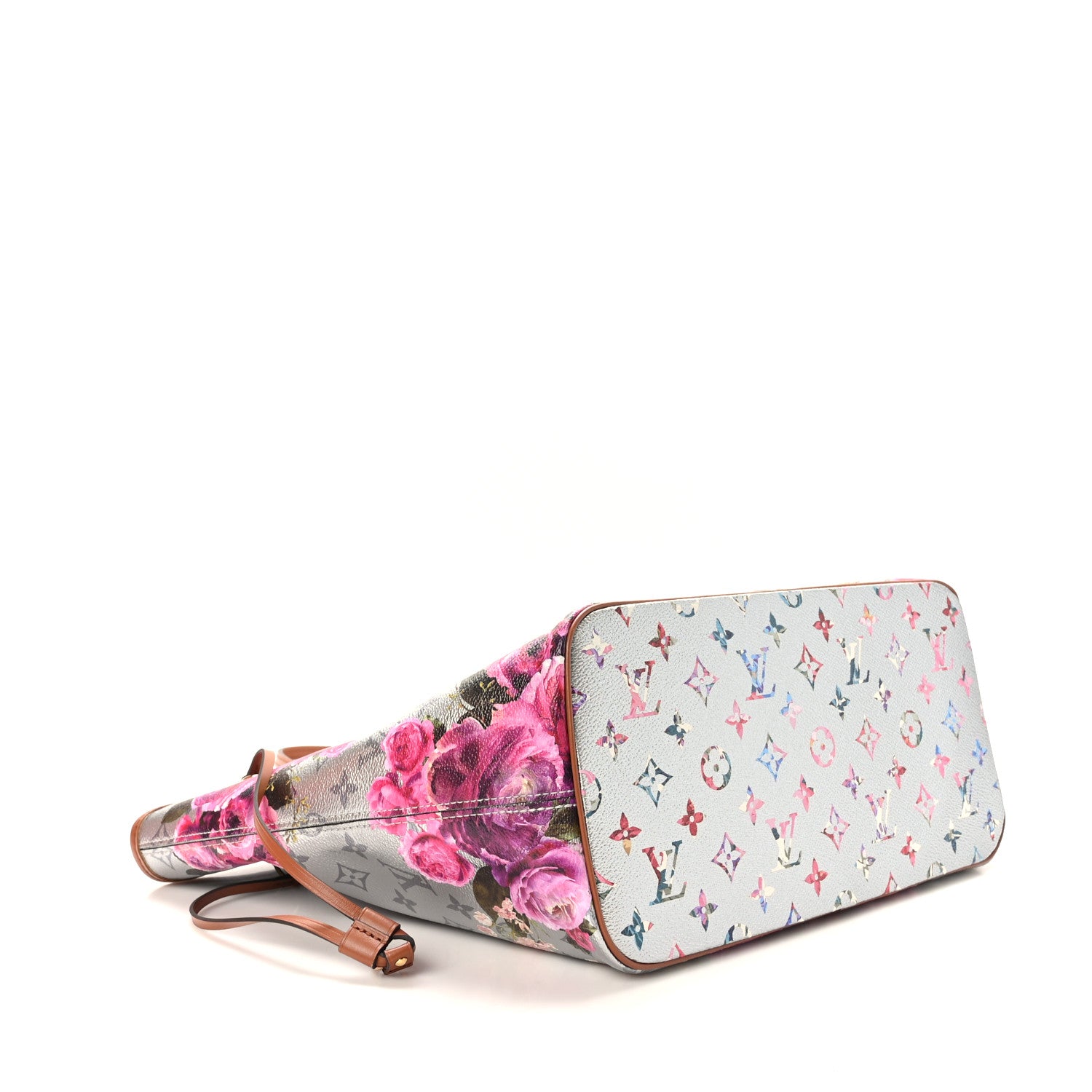 Louis Vuitton Metallic Monogram LV Garden Neverfull MM Silver 5 of 9