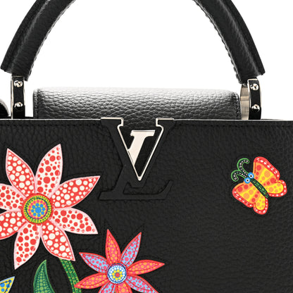 Louis Vuitton LV x YK Taurillon Flower Capucines BB Black 8 of 11