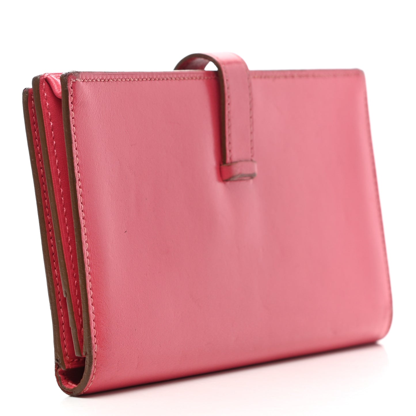 Tadelakt Bearn Gusset Wallet Rose Lipstick