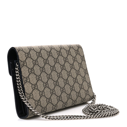 Gucci GG Supreme Monogram Mini Dionysus Chain Wallet Beige Black 3 of 10