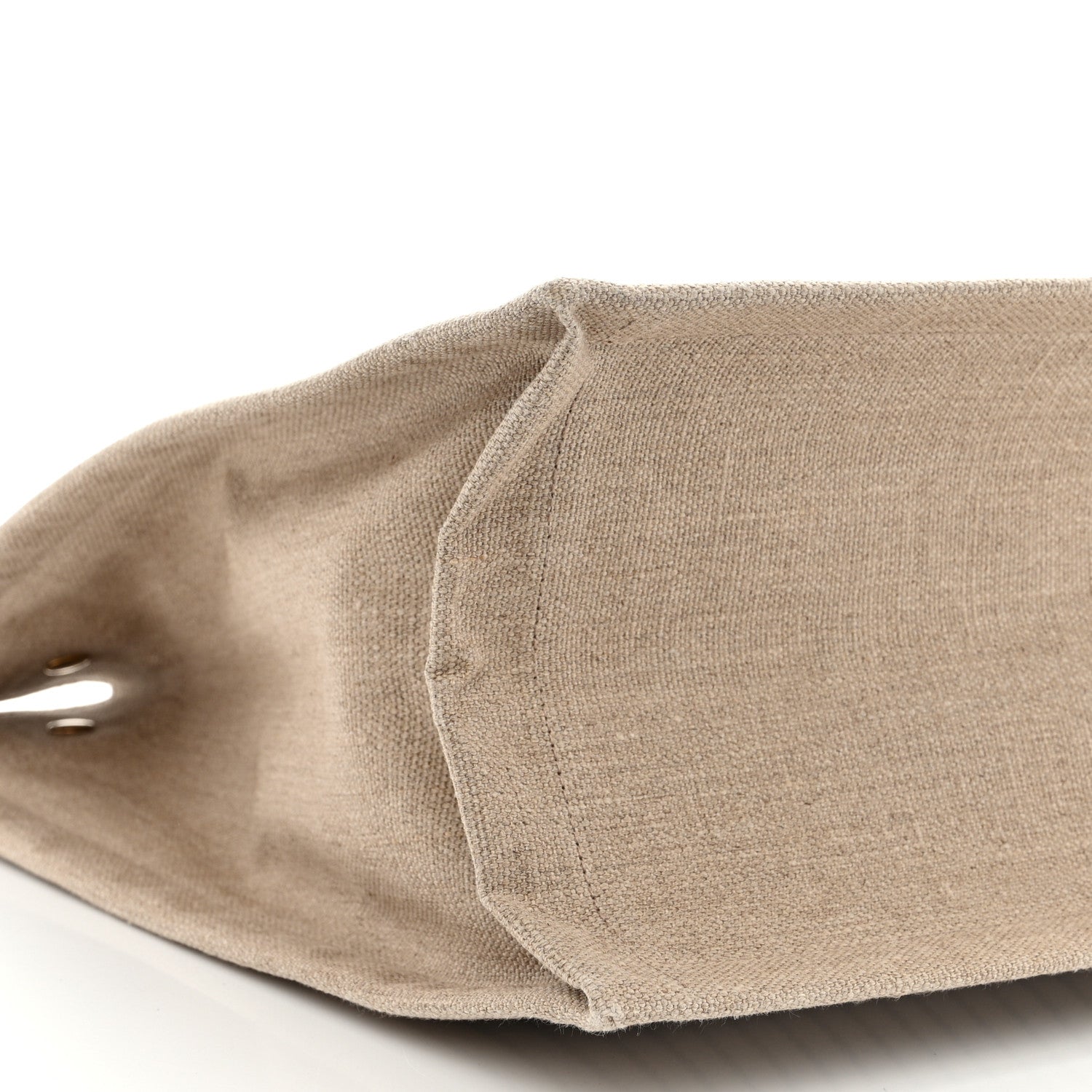 Saint Laurent SAINT LAURENT Embroidered Cotton Linen Rive Gauche Noe Tote Natural Black 9 of 10