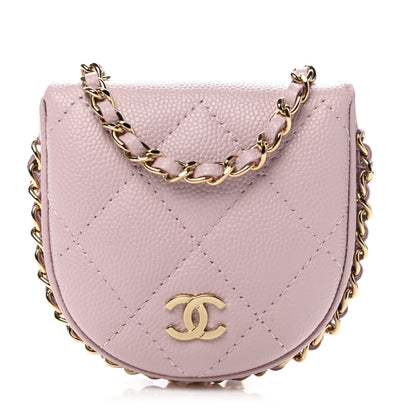 Chanel Caviar Quilted Tray Coin Purse With Chain Pink 1 of 7