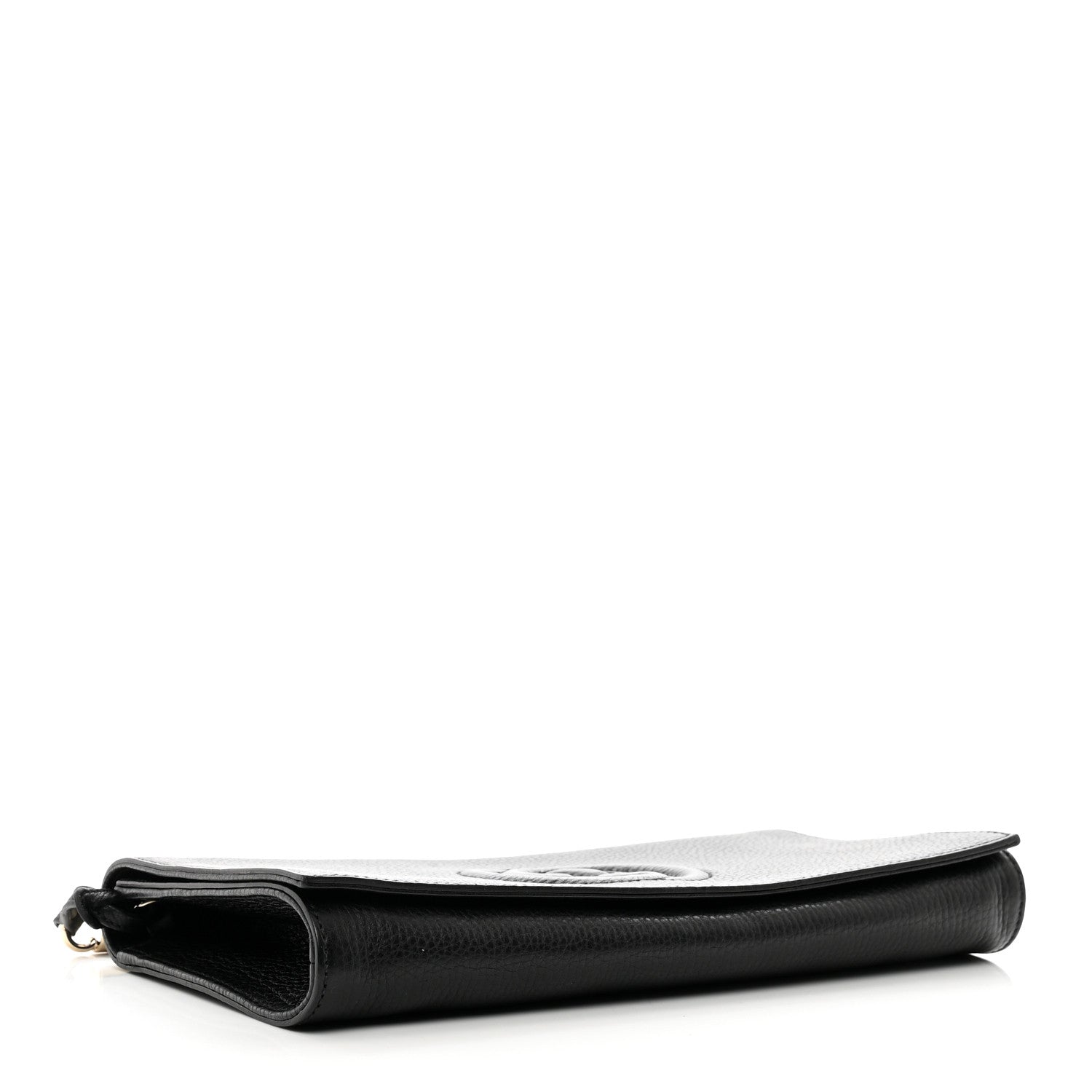 Gucci Pebbled Calfskin Medium Soho Clutch Black 4 of 7