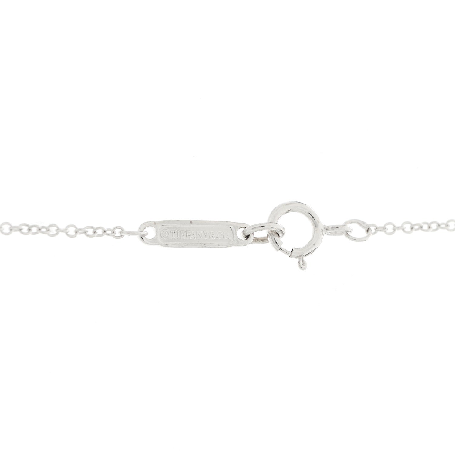 Tiffany 18K White Gold Diamond Cross Stitch Pendant Necklace 5 of 5