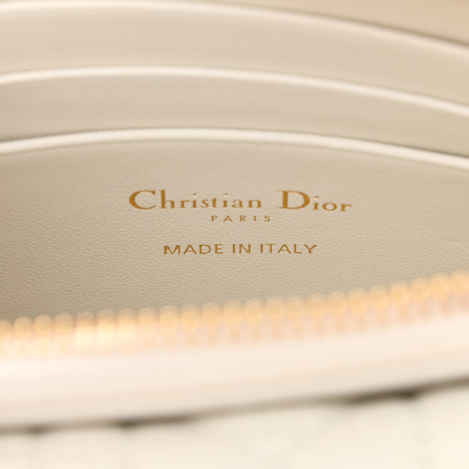 Christian Dior Supple Calfskin Cannage Caro Pouch with Chain Latte 7 of 9