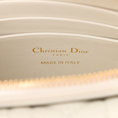 Christian Dior Supple Calfskin Cannage Caro Pouch with Chain Latte 7 of 9