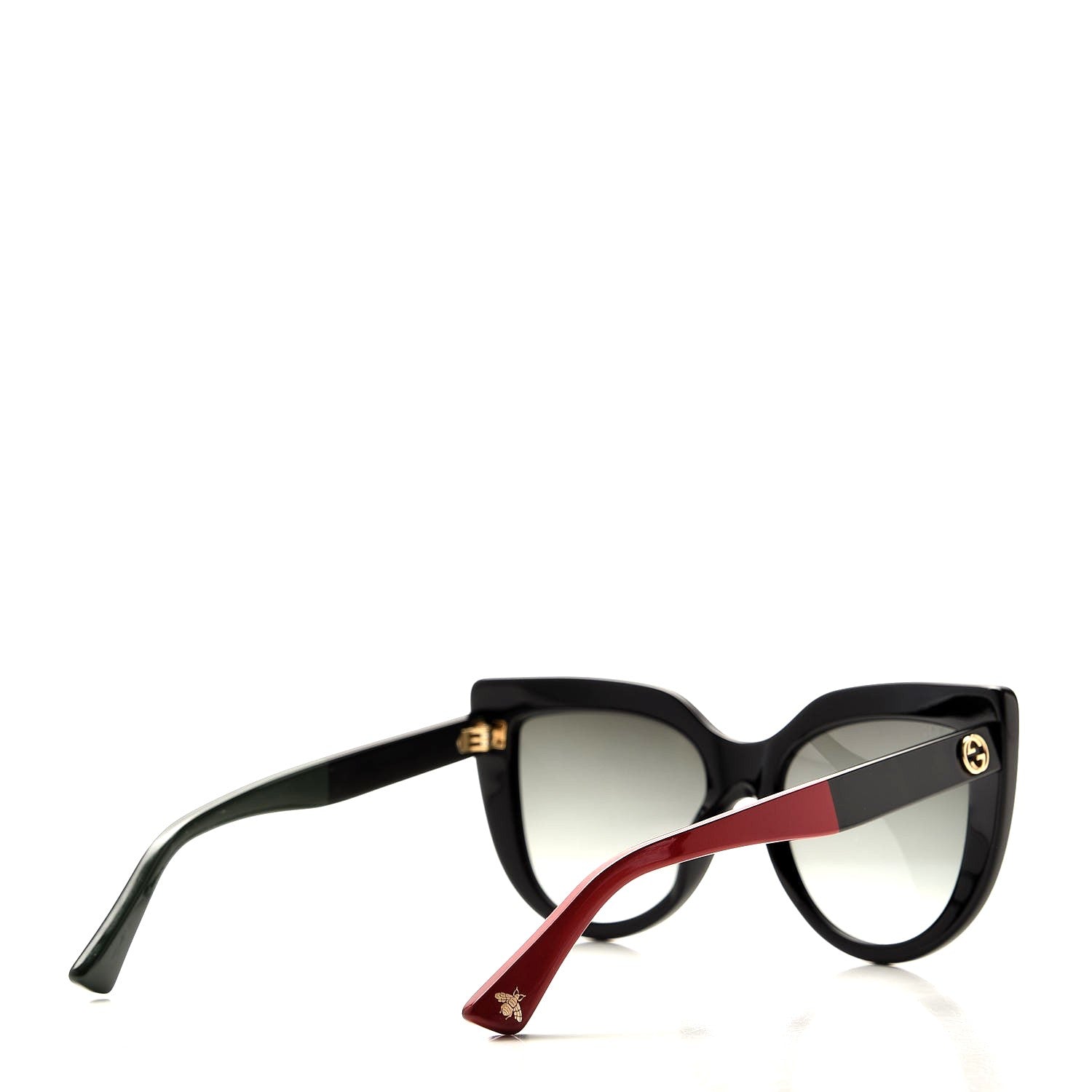 Gucci Cat Eye Web Bee GG 1845 Sunglasses Black Green 4 of 9