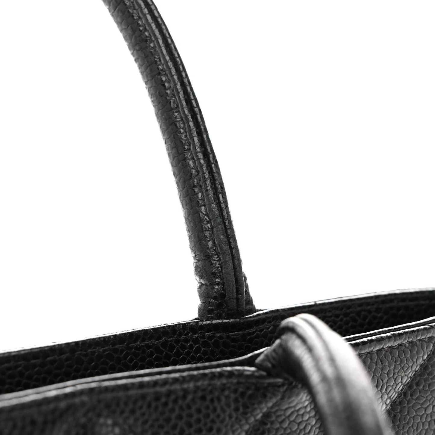 Caviar Quilted Medallion Tote Black
