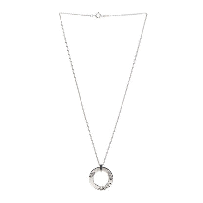 Tiffany Sterling Silver 1837 Open Circle Pendant Necklace 3 of 5