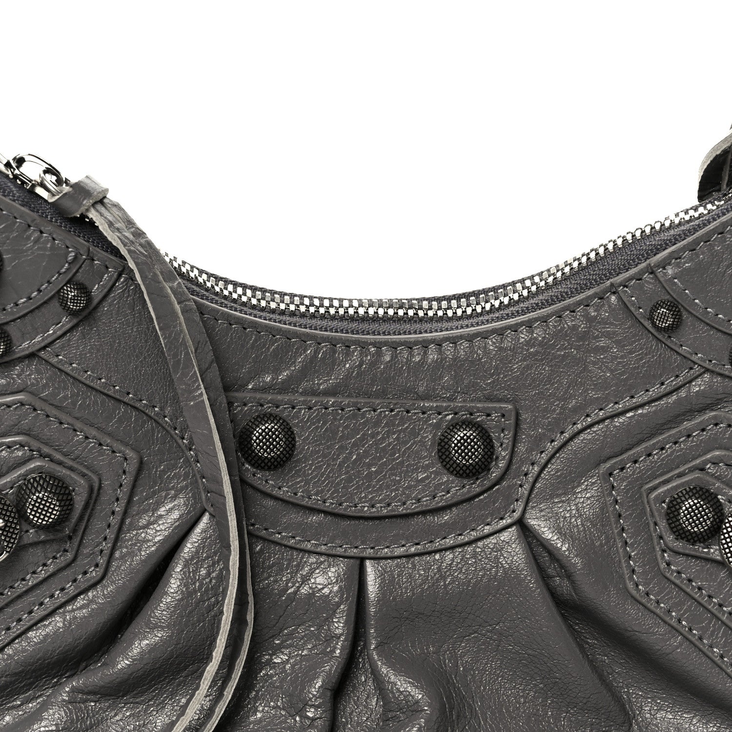 Balenciaga Agneau Arena Le Cagole Shoulder Bag XS Dark Grey 9 of 11
