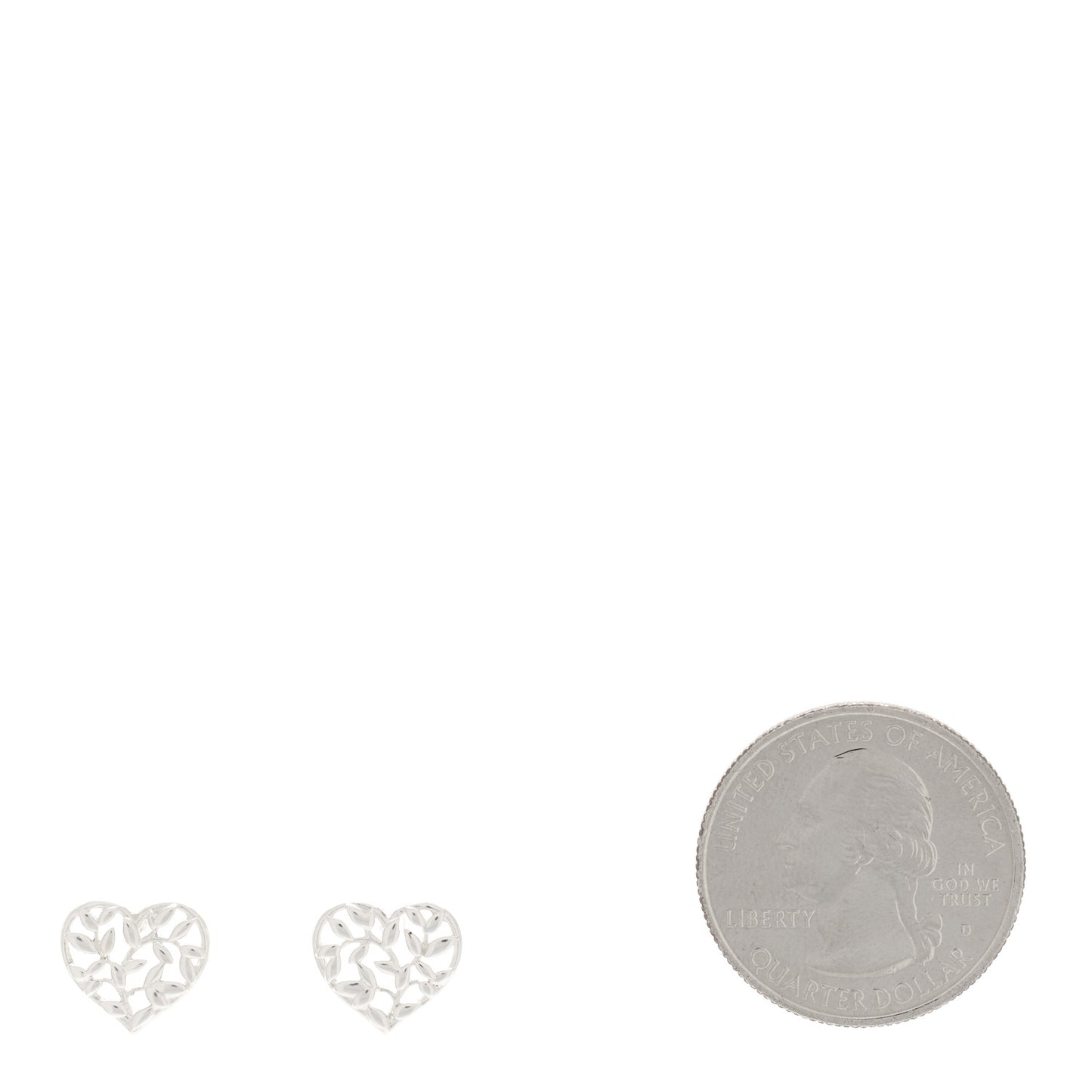 Sterling Silver Paloma Picasso Olive Leaf Heart Earrings
