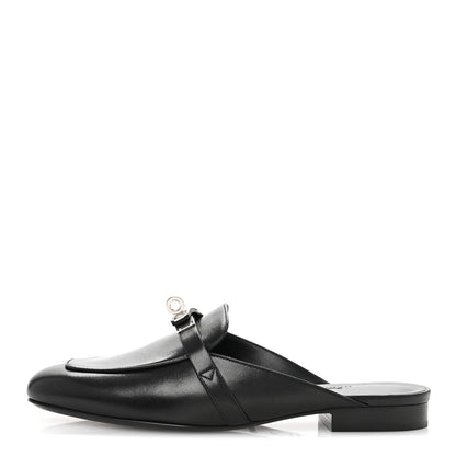 Hermes Goatskin Oz Mules 37 Black 1 of 10