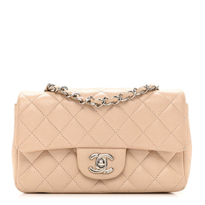 Chanel Caviar Quilted Mini Rectangular Flap Light Beige 1 of 12