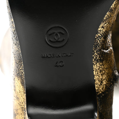 Chanel Laminated Goatskin Over the Knee Boots 40 Bronze 7 of 11