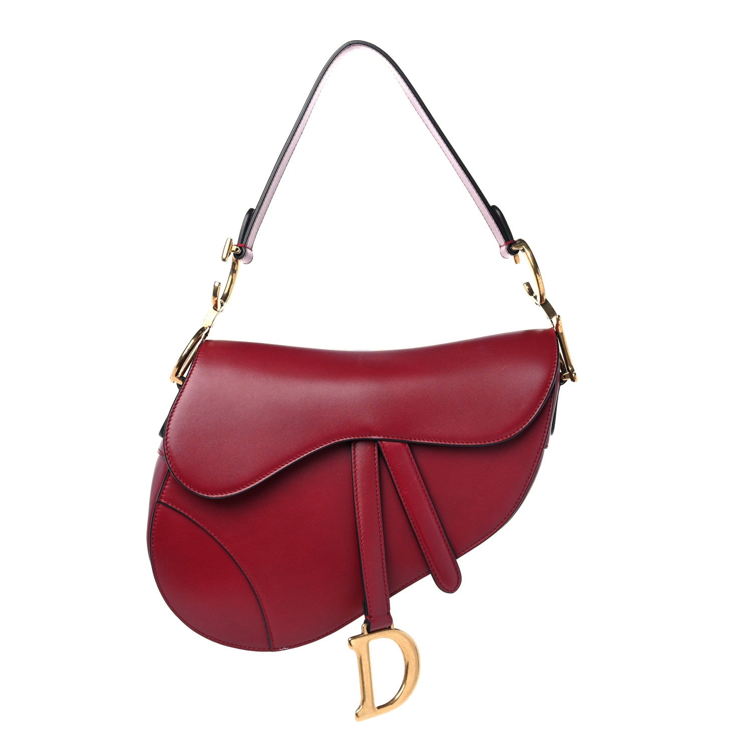 Christian Dior Calfskin Saddle Bag Scarlet 1 of 15