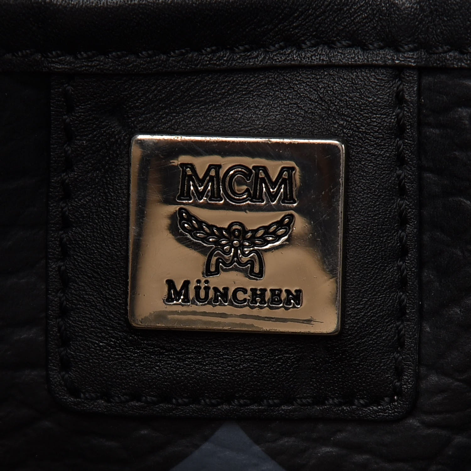 MCM Visetos Shopping Tote Black 10 of 13