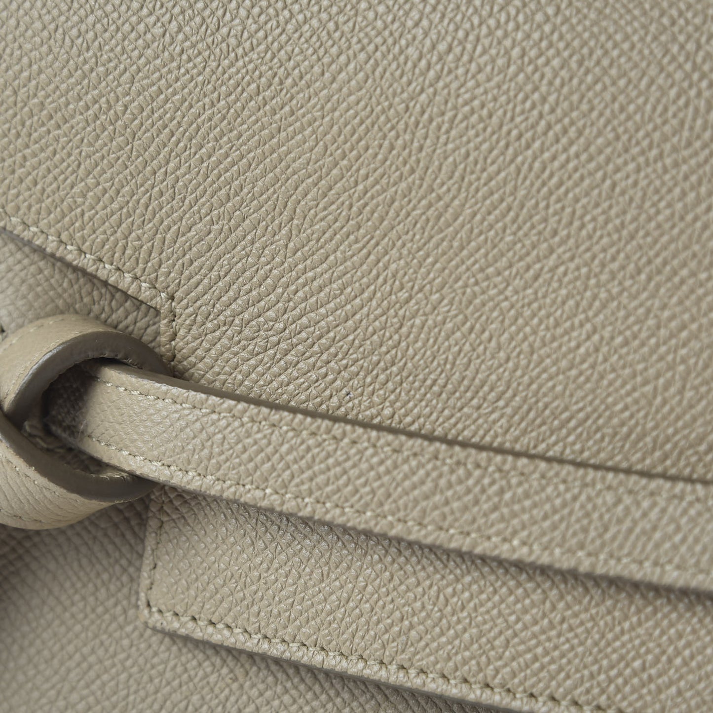 Grained Calfskin Micro Belt Bag Light Taupe