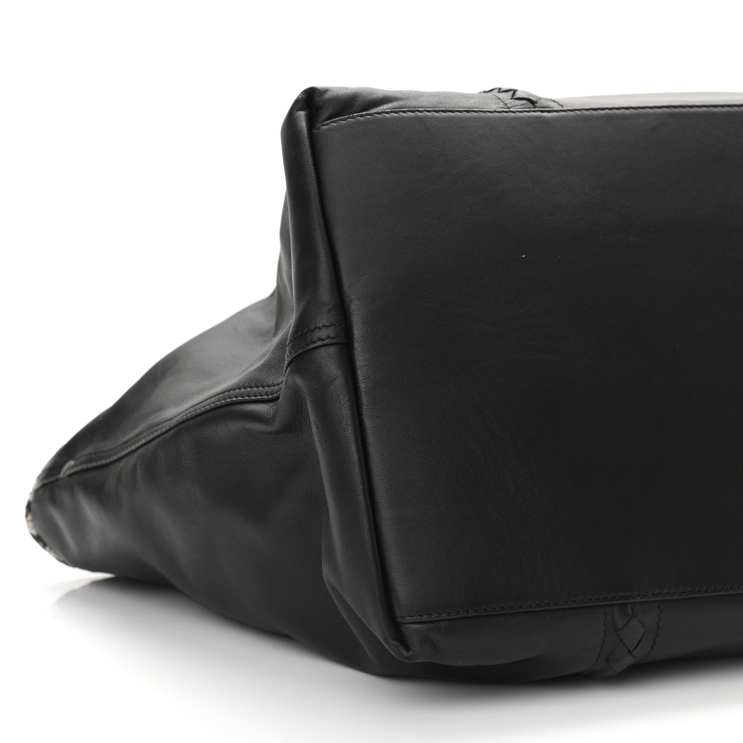 Bottega Veneta Nappa Nylon Medium Reversible Butterfly Shoulder Bag Black Cement 13 of 15