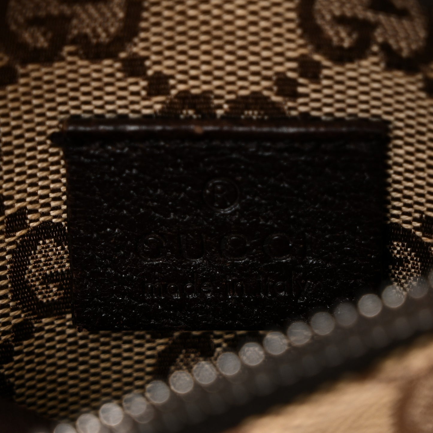 GG Monogram Double Pocket Belt Bag Dark Brown