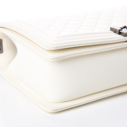 Chanel Lambskin Quilted New Medium Boy Flap White 6 of 10