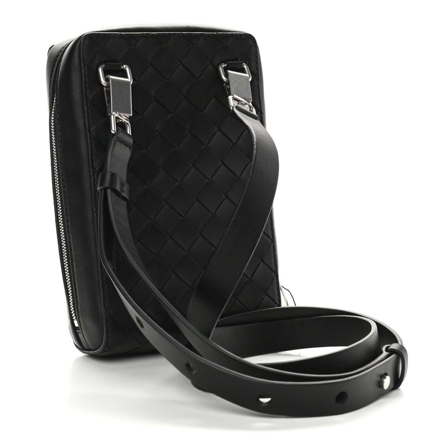 Bottega Veneta Nappa Intrecciato Crossbody Bag Black 2 of 8