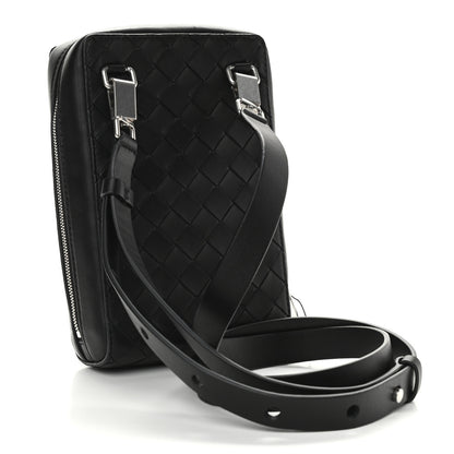Bottega Veneta Nappa Intrecciato Crossbody Bag Black 2 of 8