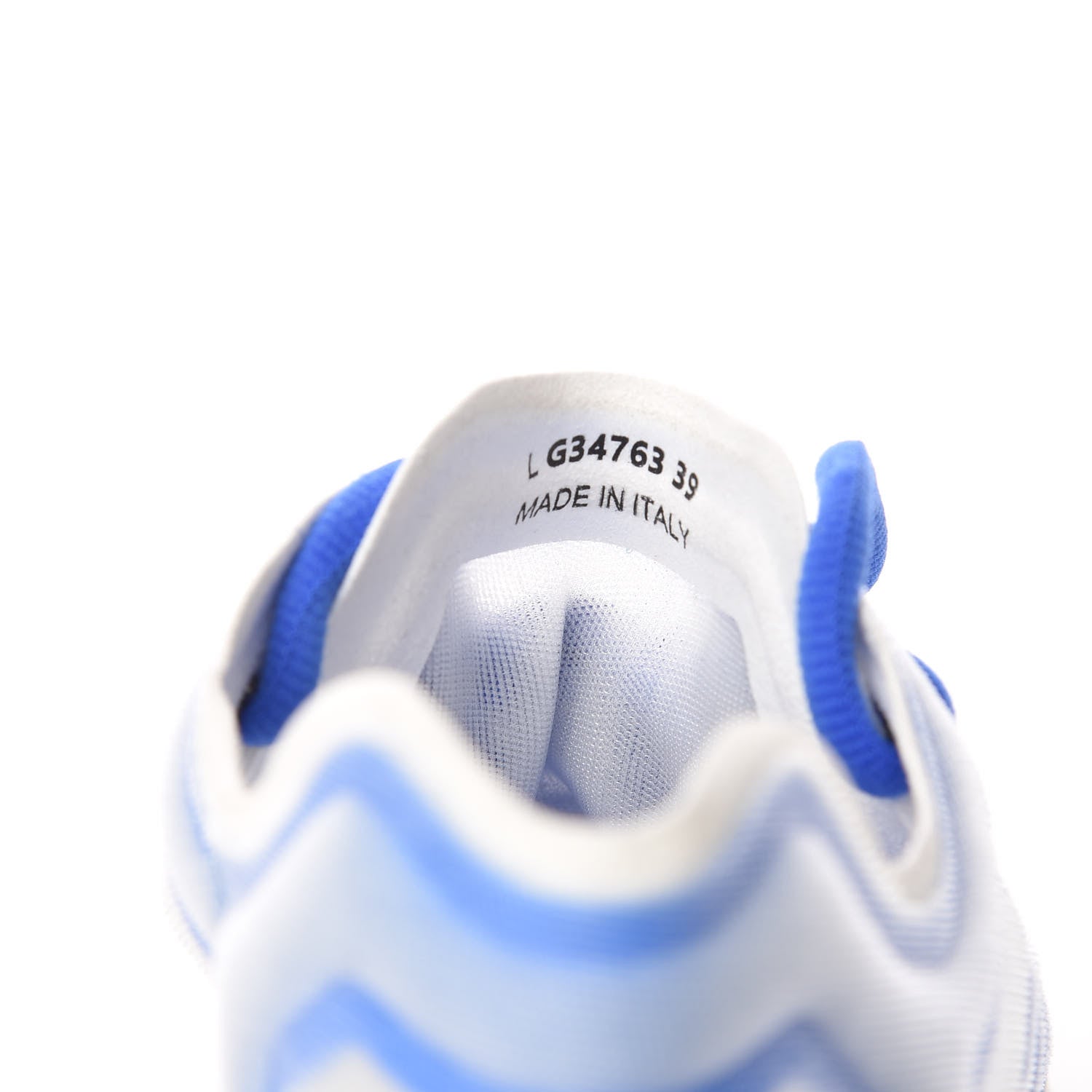 Chanel Calfskin Mesh Lycra Womens Logo Sneakers 39 White Blue 9 of 9