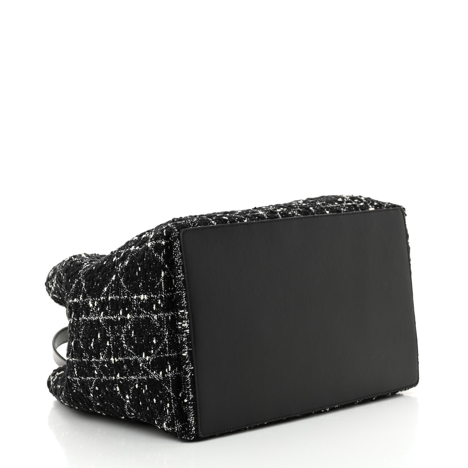 Christian Dior Calfskin Tweed Cannage Medium Toujours  Black White 5 of 11