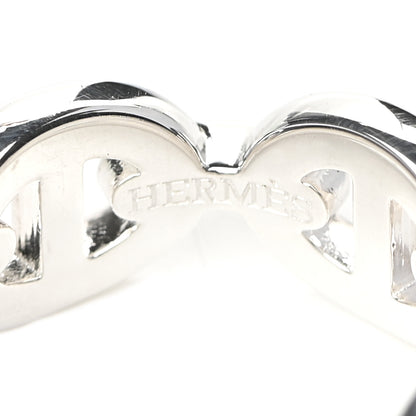 Hermes Sterling Silver PM Chaine d'Ancre Enchainee Band Ring 46 3.75 4 of 7