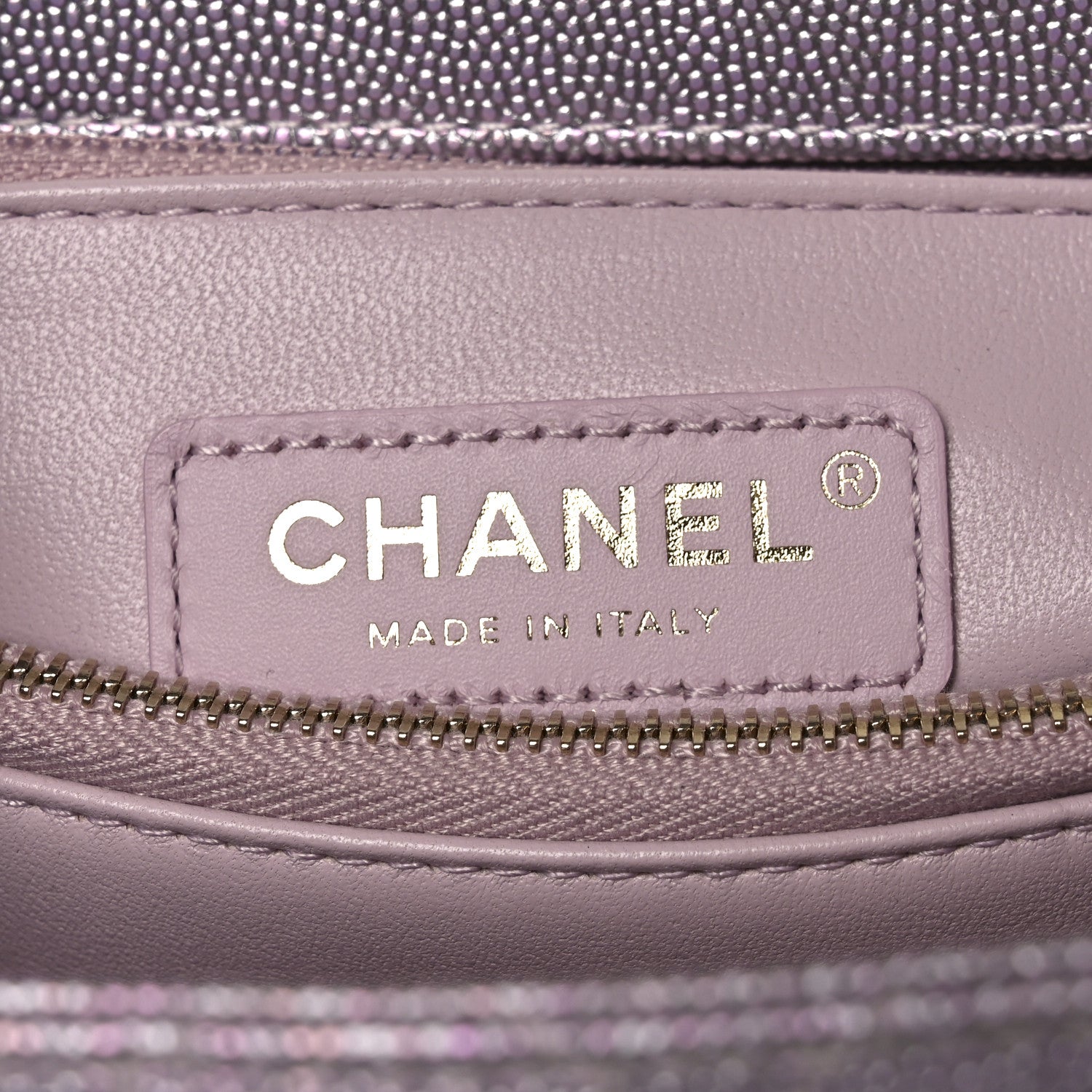Chanel Metallic Caviar Quilted Small Coco Handle Flap Light Pink 6 of 10