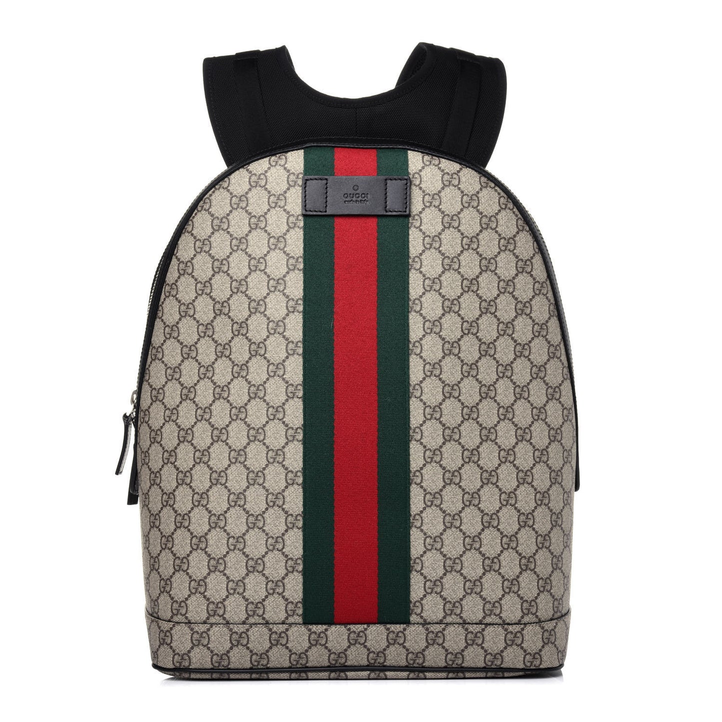 GG Supreme Monogram Web Dome Backpack Black