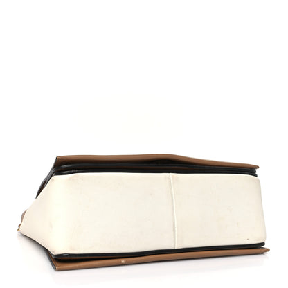 Celine Shiny Smooth Calfskin Medium Frame Shoulder Bag Tan Optic White 4 of 12
