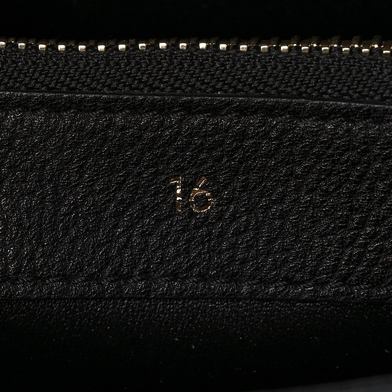 Celine Grained Calfskin Small 16 Top Handle Bag Black 9 of 11