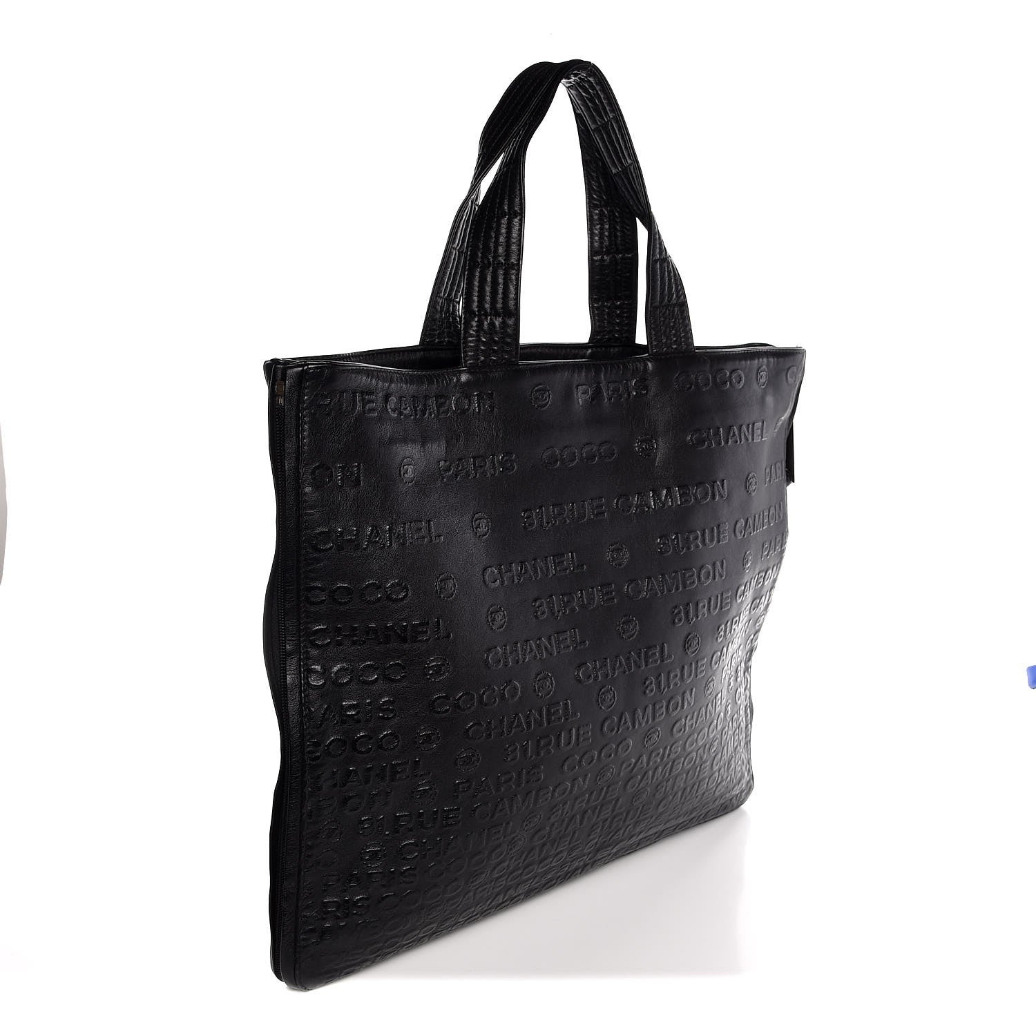 Chanel Calfskin Embossed Unlimited Tote Black 3 of 7