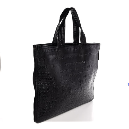 Chanel Calfskin Embossed Unlimited Tote Black 3 of 7