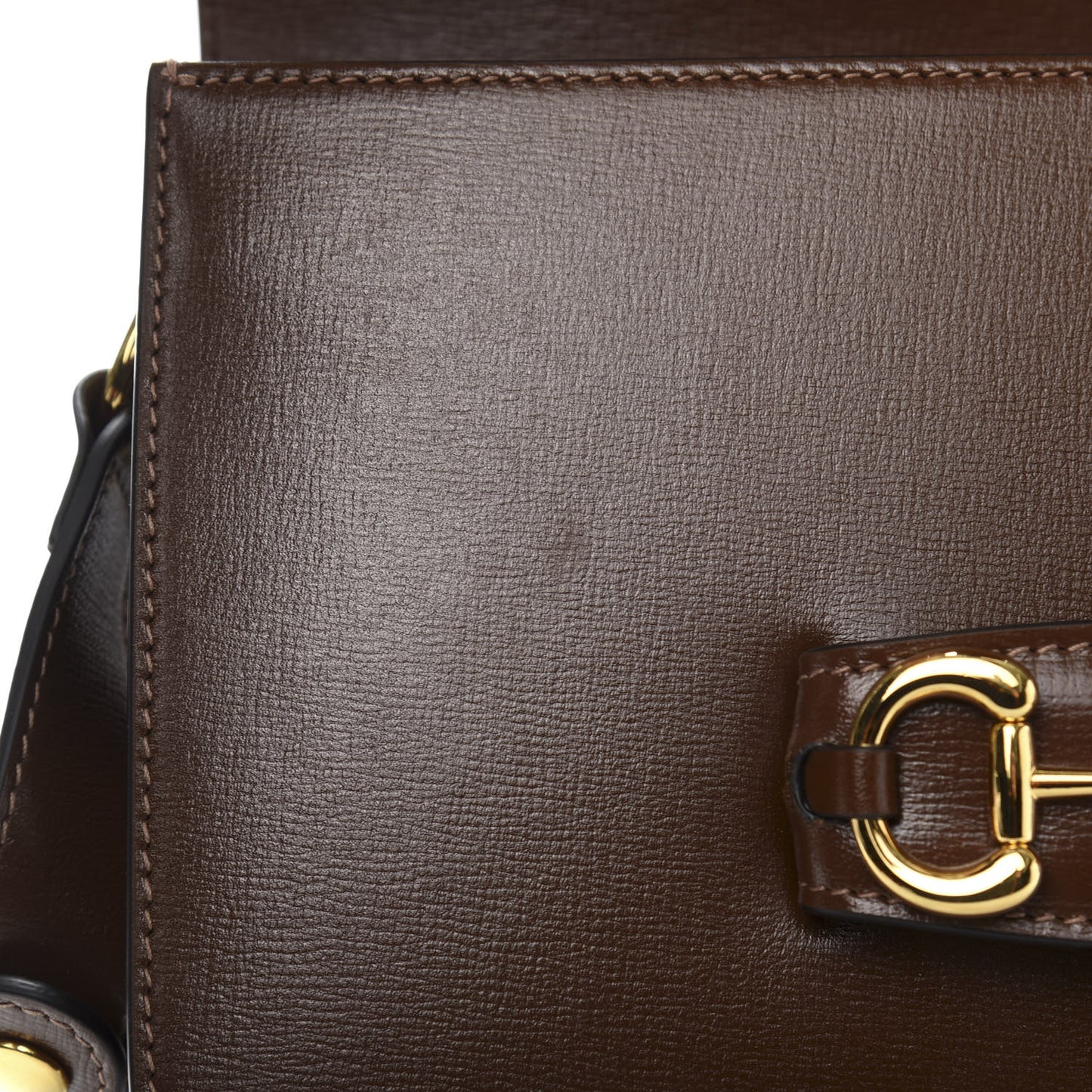 Azalea Calfskin Horsebit 1955 Shoulder Bag Brown Sugar