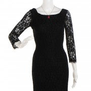 Enamel CC Necklace Gold Dark Pink