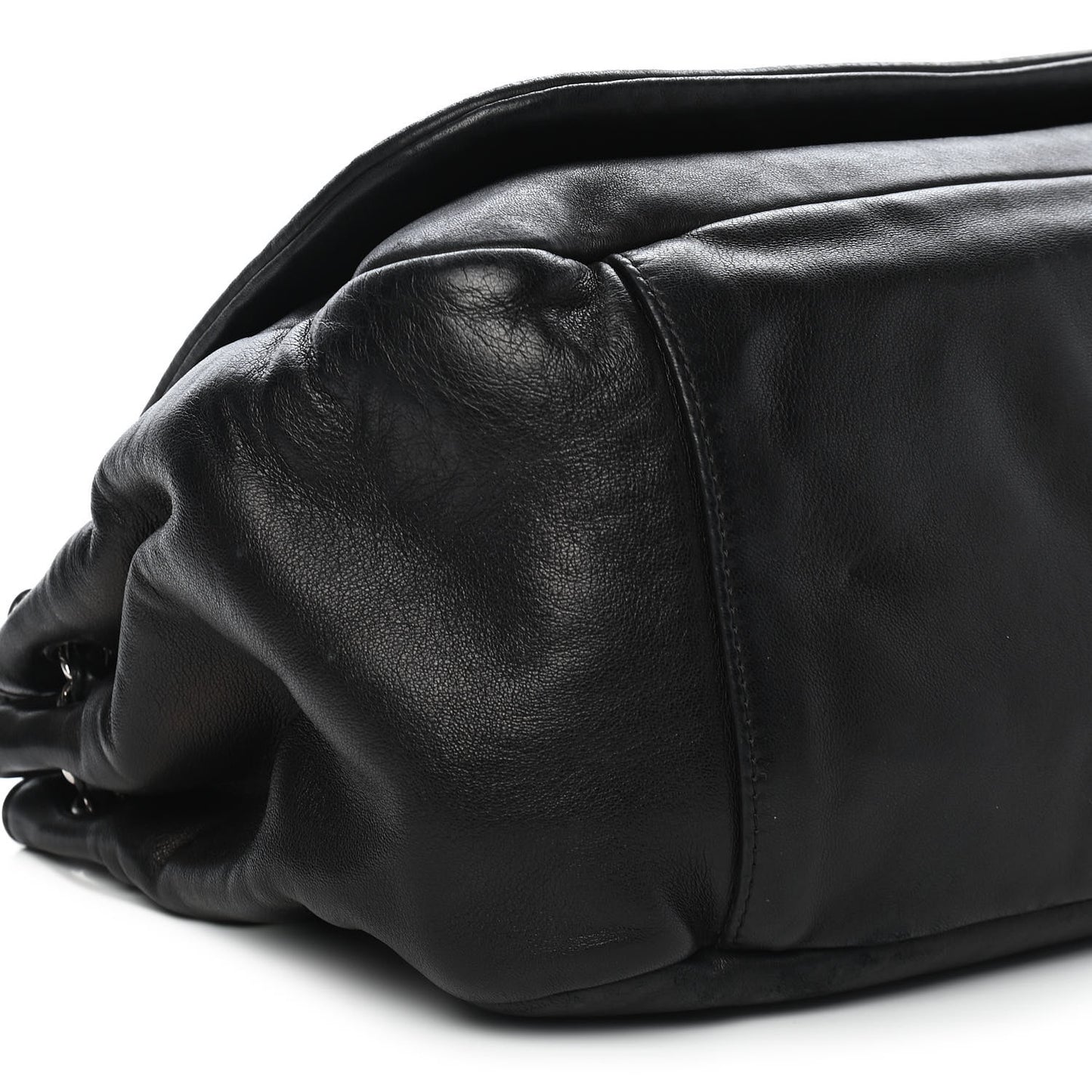 Lambskin CC Disc Accordion Flap Black