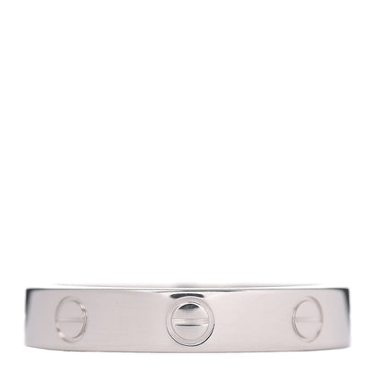 Cartier 18K White Gold 3.5mm LOVE Wedding Band Ring 58 8.25 3 of 4