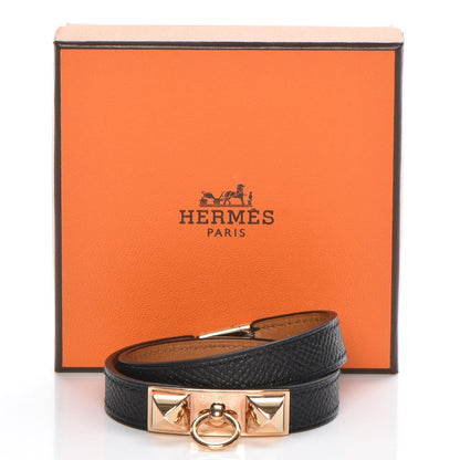 Hermes Epsom Rivale Double Tour Bracelet S Black 7 of 15