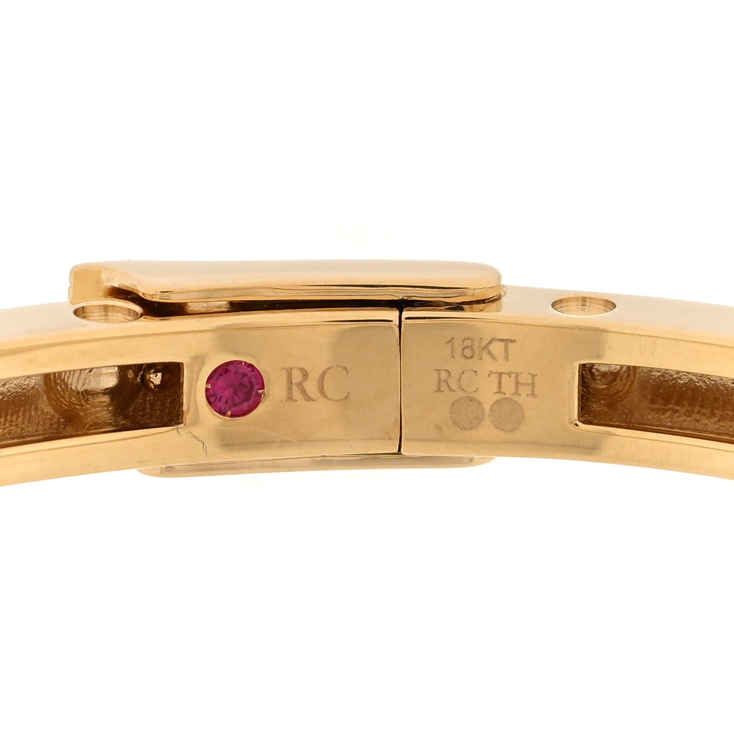 18K Yellow Gold Symphony Pois Moi Oval Bangle Bracelet