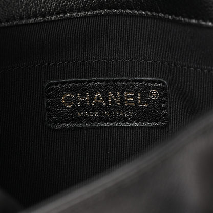 Chanel Calfskin Quilted Medium Duma Pockets Drawstring Backpack Black 6 of 10