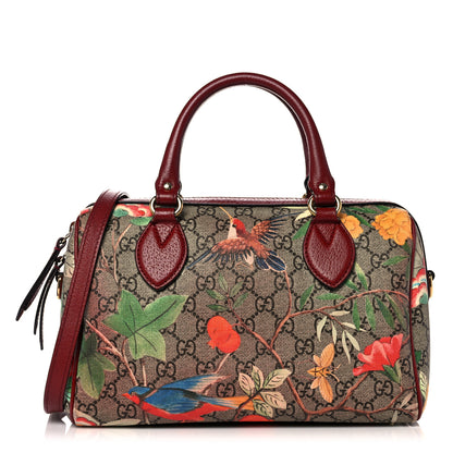 Gucci GG Supreme Monogram Tian Small Boston Beige Multicolor Red 1 of 20