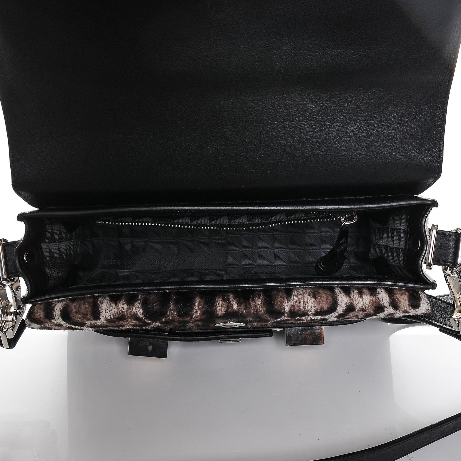 Proenza Schouler Calf Hair Leopard Print Mini PS11 Classic Shoulder Bag Black 6 of 6