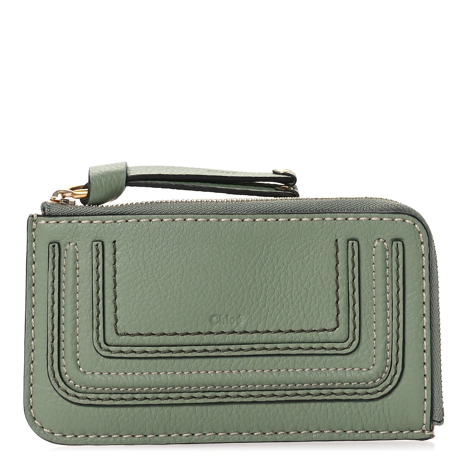Chloe Grained Calfskin Medium Marcie Zip Card Holder Mint 1 of 8